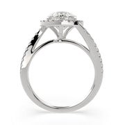Paloma Heart Cut Pave Halo Engagement Ring Setting - Nivetta